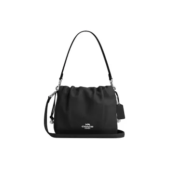 COACH Faye Cow Leather Cloud Bag Handbag Shoulder Bag Women's Black
