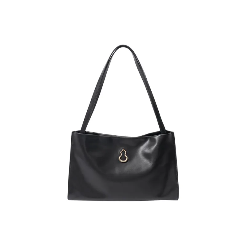 BAMPO Cow Leather Tote Bag, Shoulder Bag Trumpets Women's Light Gray White/Pure Black/Caramel-4