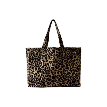 ZARA Cotton Tote Bag Shopping Bag Shoulder Bag Handbag Large Size Women's Brown & Black