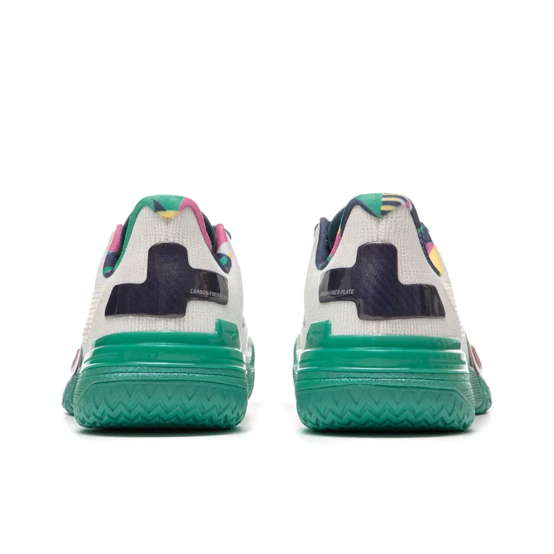 LINING Gamma Basketball Shoes Men Low Top White Green-5