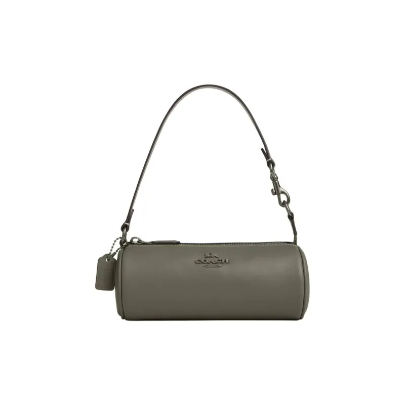 COACH Nolita Smooth Leather Handbag, Shoulder Bag Women's Gunmetal & Army Green-0