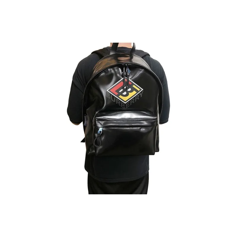 Burberry Logo Print Backpack 'Black'-4