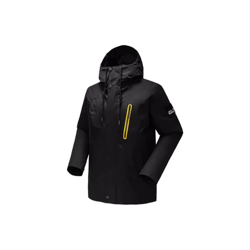 Jack Wolfskin Windproof Thermal Windbreaker Jacket Unisex Black-2