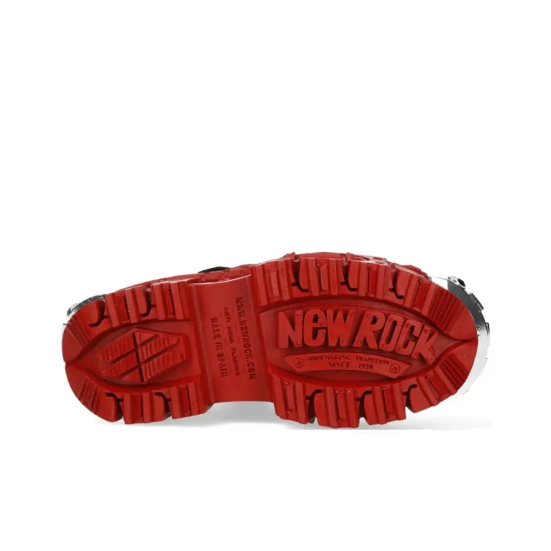 NEW ROCK High-Top Casual Shoes Unisex Red-6