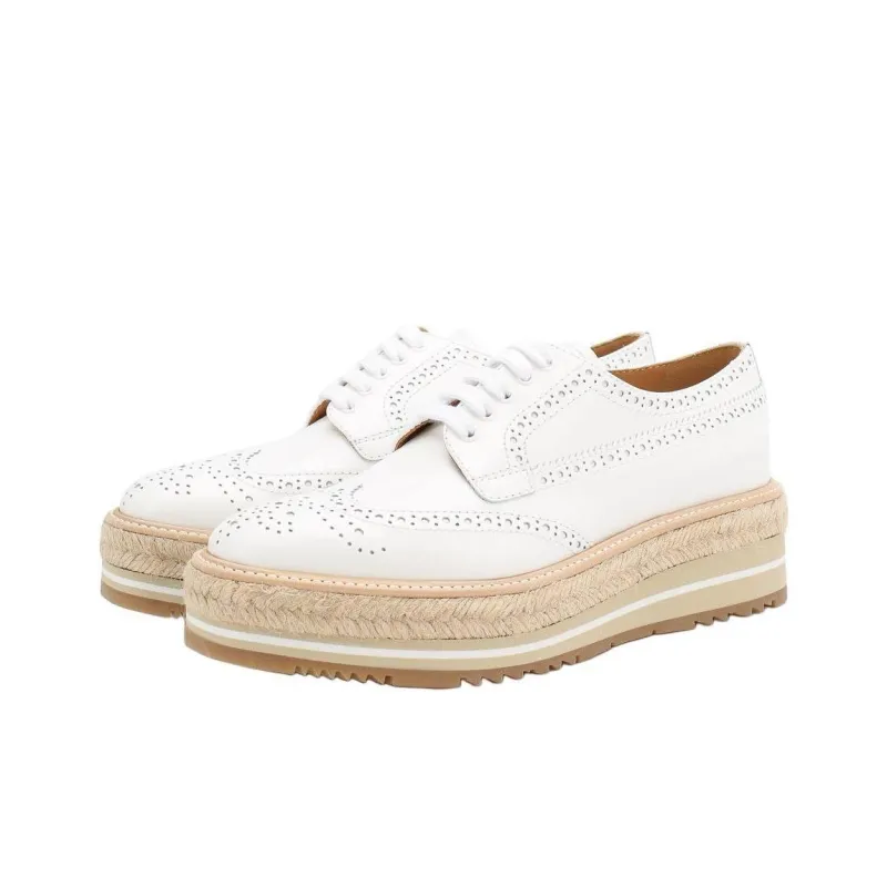 PRADA Derby Shoes Women's White-2