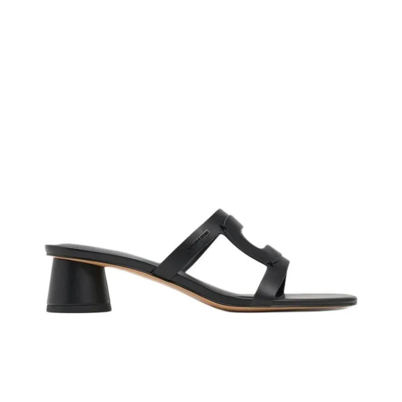 CHARLES&KEITH Composite Sole Slide Slippers 4.3cm Women's-11