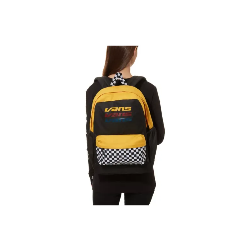 Vans Nylon Canvas Backpack Regular Unisex Black/Yellow-5