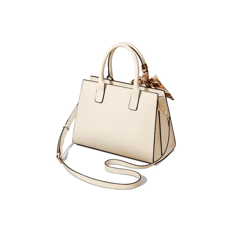 Simvay Clos Synthetic Leather Handbags Shoulder Bag Crossbody Bag Medium Size Women's Cream White-2