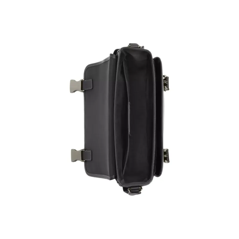 COACH Smooth Calf Leather Shoulder Bag, Crossbody Bag Men's Black-2