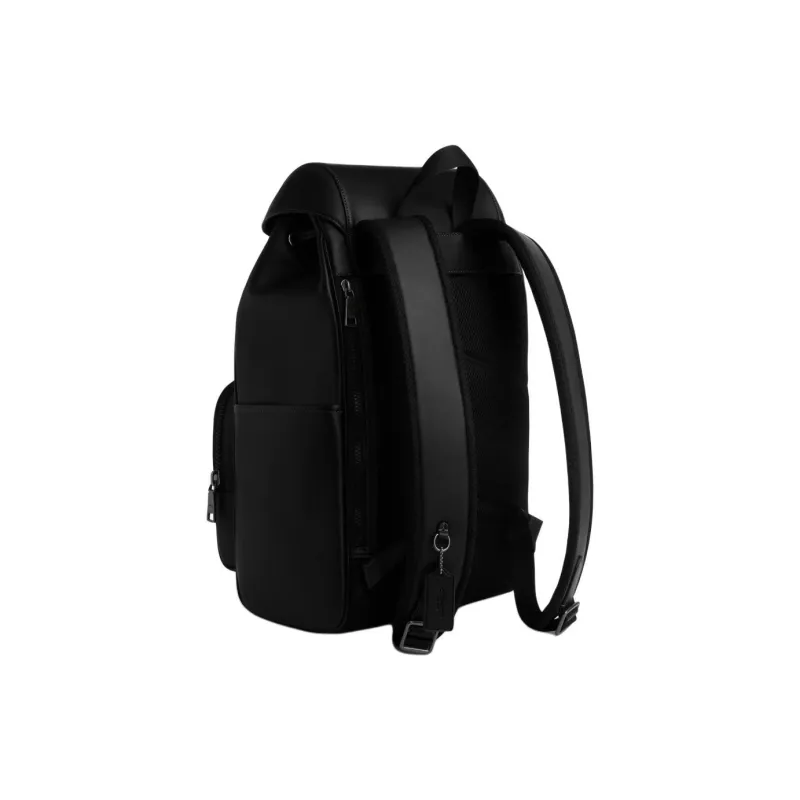 COACH Smooth Calf Leather Backpack Medium Size Men's Black-1