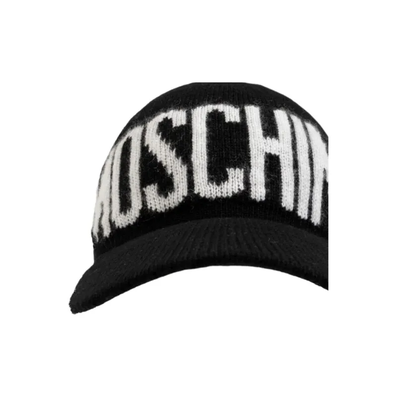 MOSCHINO Logo-intarsia Knitted Cap-1
