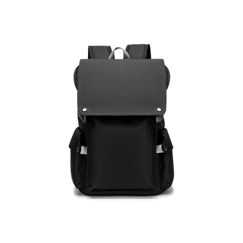 GKY Oxford Casual Backpack For High School And College Students With USB Charging Regular Men's Black Gray Color-1