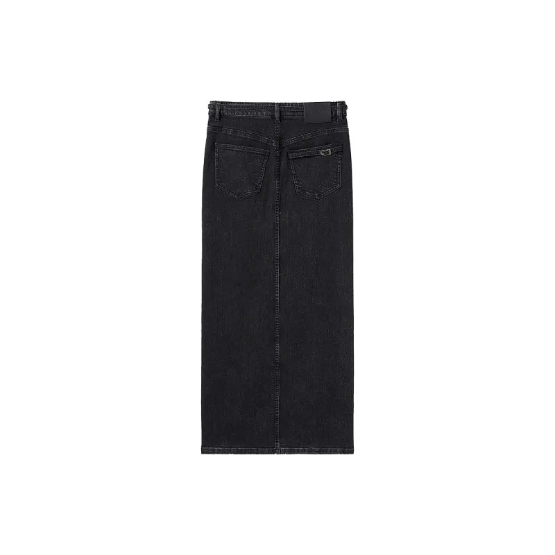 Miss Sixty Denim Long Skirts Women's Black Gray-1