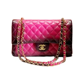 CHANEL Classic Flap CF Lambskin Shoulder Bag Crossbody Bag Handbag Women's Fuchsia