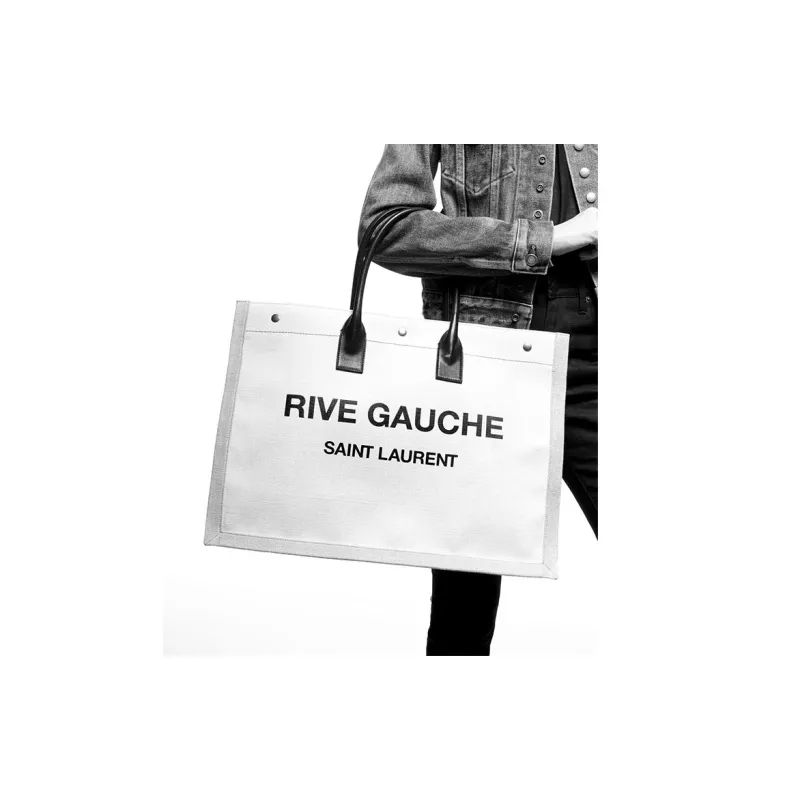SAINT LAURENT Rive Gauche Tote Bag Black-5