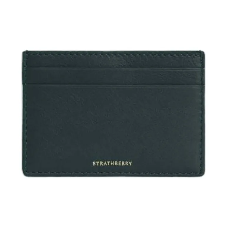 Strathberry Calfskin Card Holder Women's Dark Green-0