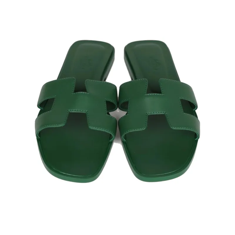HERMES Oran Slip Resistant Slide Slippers Women's Green-4