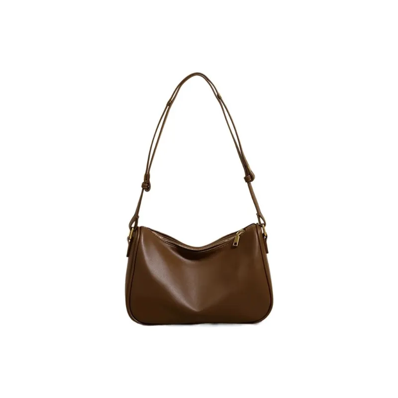 Carksky PU Shoulder Bag Women's Brown/Black-0