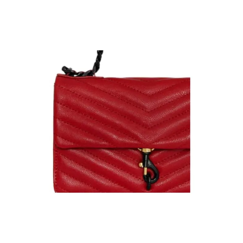 REBECCA MINKOFF Edie Genuine Leather Handbag Shoulder Bag Crossbody Bag Mini Women's Red-3