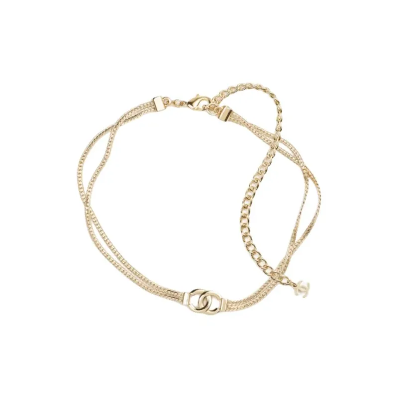 CHANEL Metal Necklaces Unisex Gold-1
