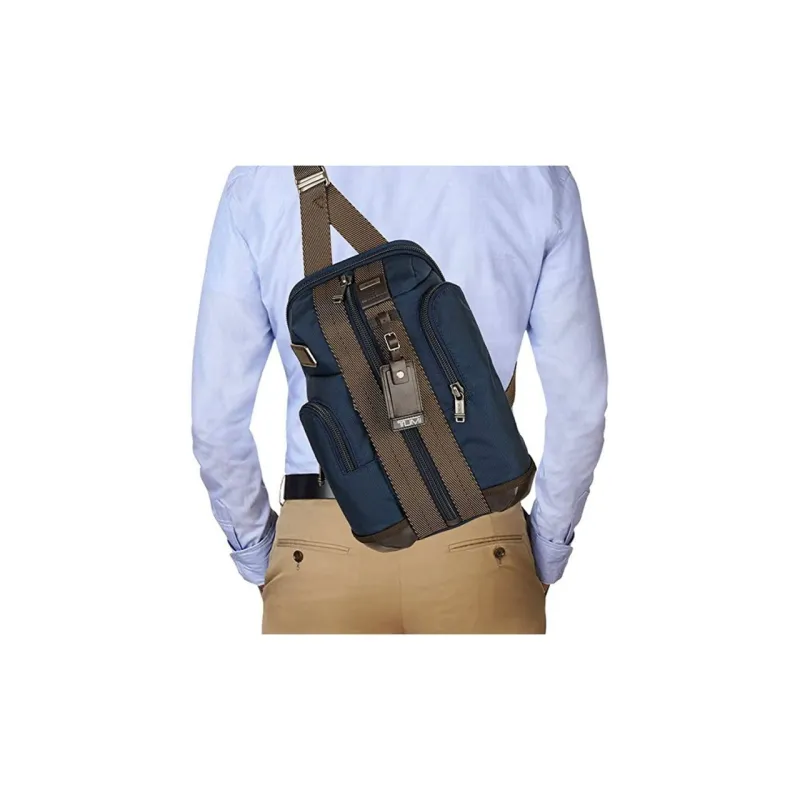 TUMI Nylon Crossbody Bags Fanny Pack Sling Bags Regular Men's Dark Blue-6