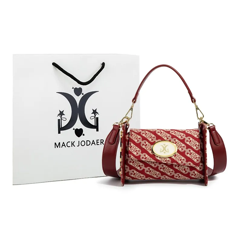 MACK JODAER Synthetic Leather Crossbody One Shoulder Handbag Regular Women's Red-1