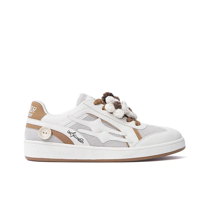 KILLWINNER Skateboard Shoes Unisex Low Top White Brown-1