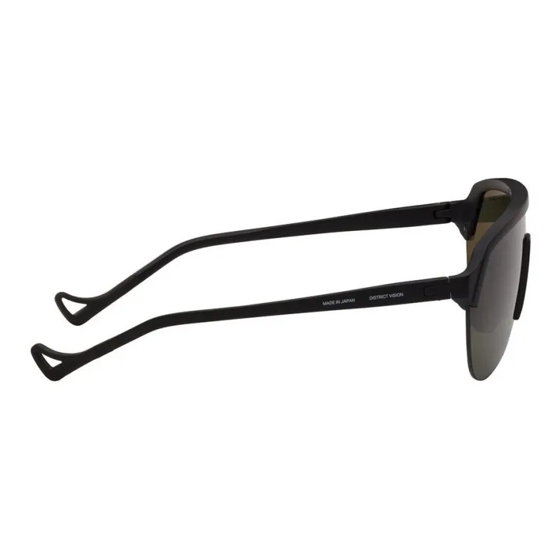 District Vision Titanium Core Irregular Shape Sunglasses Unisex Black-2