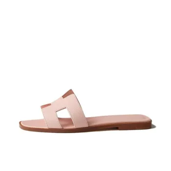 HERMES Oran Sandal Rose Pale Epsome Leather