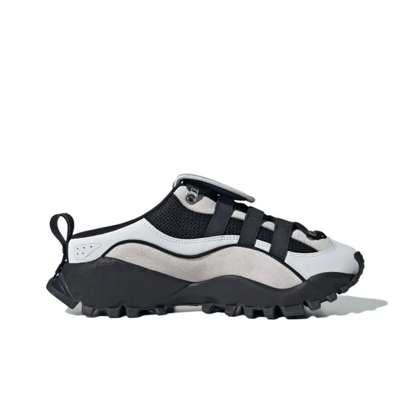 Adidas SEEULATER MULE Abrasion Resistant Slip Resistant Wrap toe Slippers Unisex Black Gray Color-1