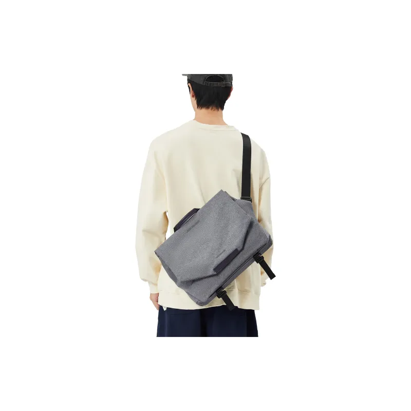 JEANSWEST Fabric Messenger Bag, Shoulder Bag, Crossbody Bag, Backpack, Handbag Regular Unisex Gray-4