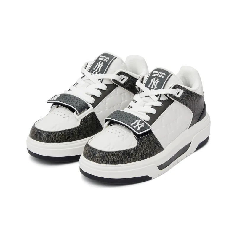 MLB Chunky Liner Low Top Skateboard Shoes Unisex Black White-3