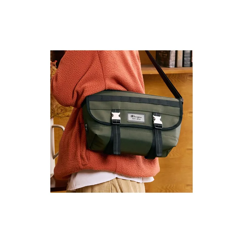 Champion Fabric Messenger Bag, Shoulder Bag Trumpets Unisex Cypress Green/Black-4