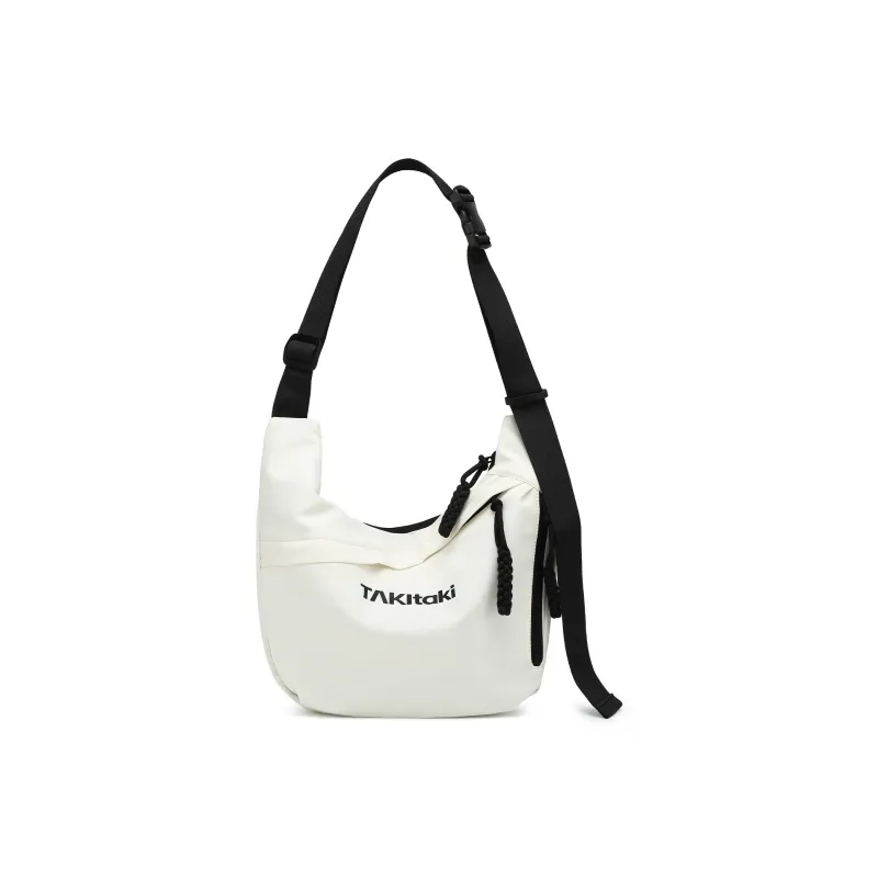 TAKI Oxford Dumpling Bag Handbag Shoulder Bag Medium Size Unisex Black/White/Khaki-0