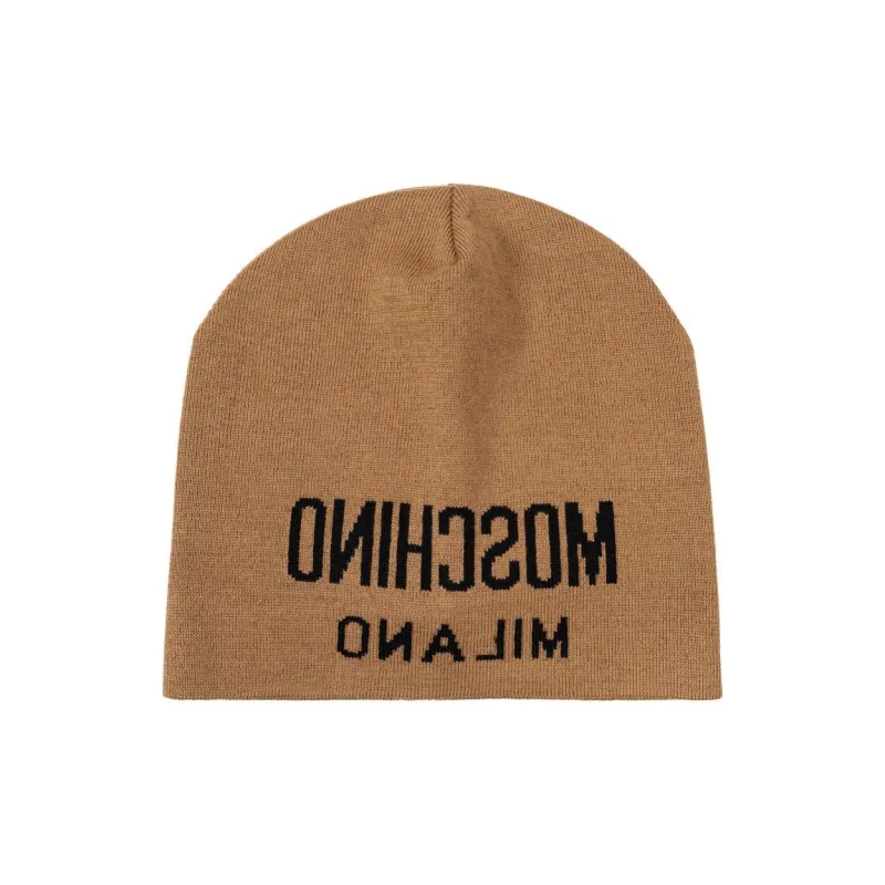 MOSCHINO Intarsia Knit-logo Beanie-2