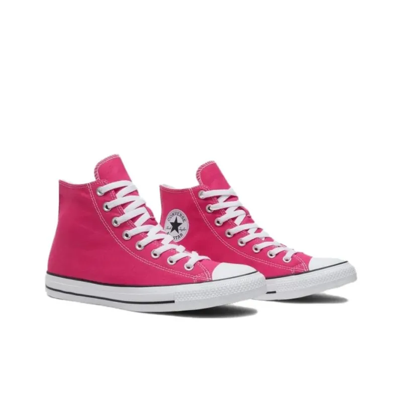 Converse All Star Anti Slip Wear Resistant High Top Canvas Shoes Unisex Pink-2