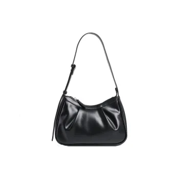 Carksky PU Handbag Shoulder Bag Women's Black/Ecru