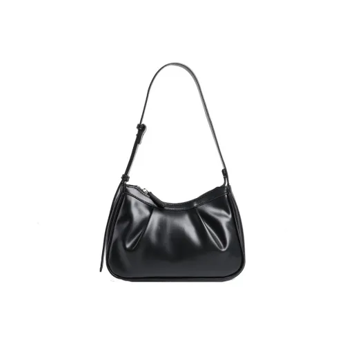 Carksky PU Handbag Shoulder Bag Women's Black/Ecru