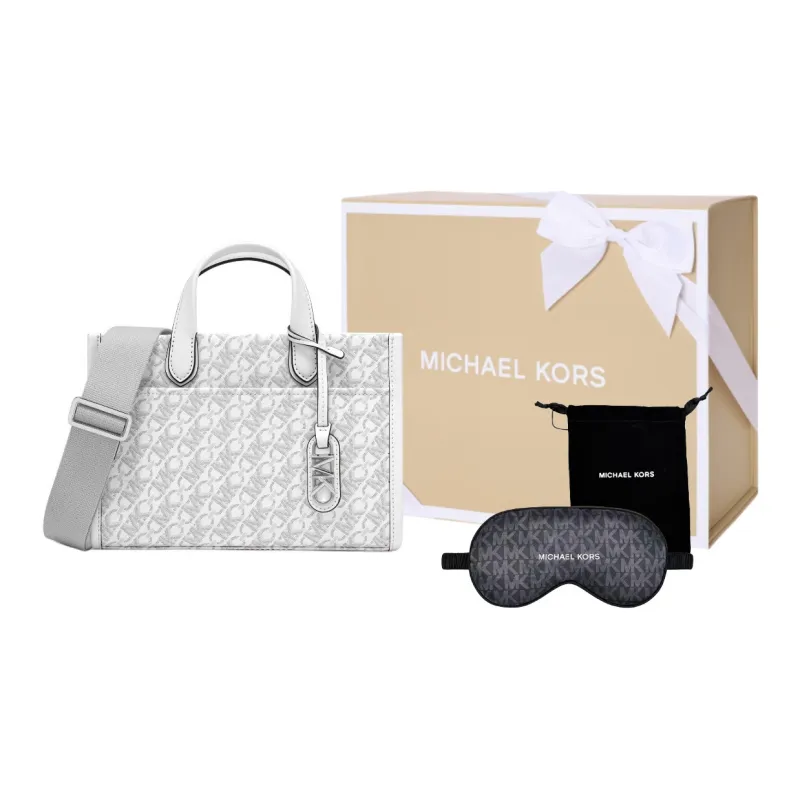 MICHAEL KORS Gigi Artificial Leather Tote Bag Shopping Bag Shoulder Bag Crossbody Bag Handbag Small Size Women's White-4
