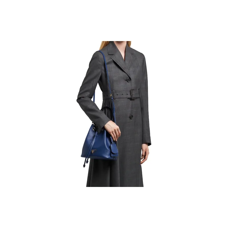 PRADA Saffiano Leather Crossbody Bag, Handbag, Shoulder Bag Women's Cornflower Blue-5