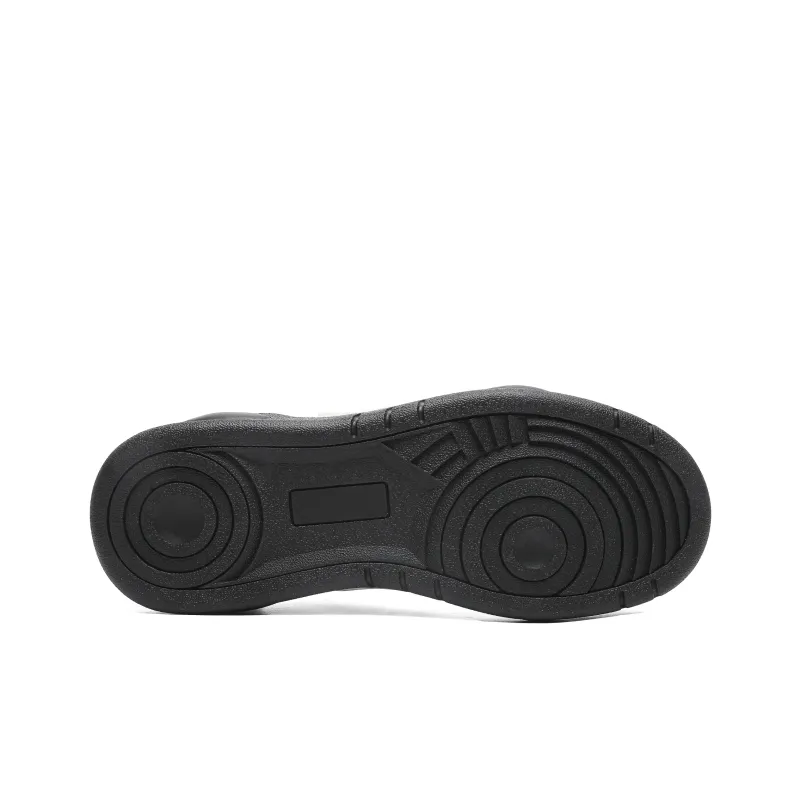 JEEP SPIRIT Retro Fashion Anti Slip And Wear Resistant Height Increasing Low Top Skateboard Shoes Men's Black White-6