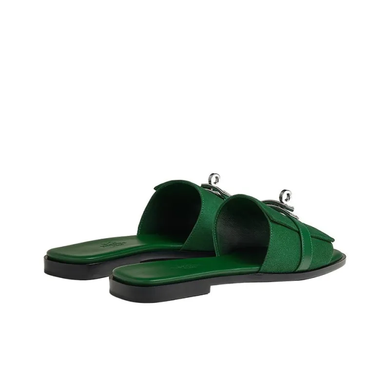 HERMES Giulia Slip Resistant Slide Slippers Women's Green-4