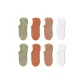 Light Green 2+Brown 2+Mocha 2+White 2