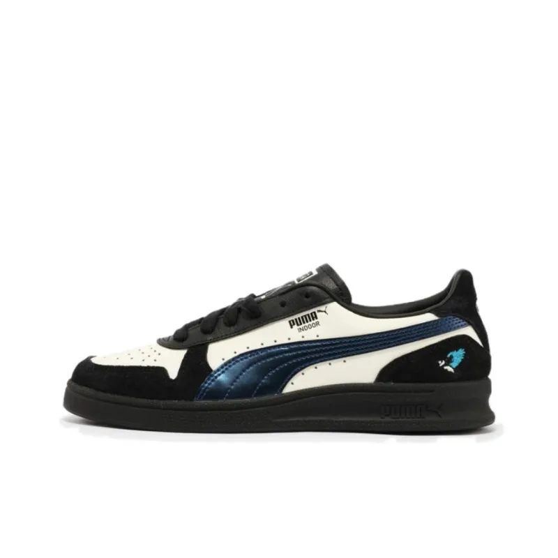 PUMA Anti Slip Wear Resistant Low Top Skateboard Shoes Unisex White Black-0
