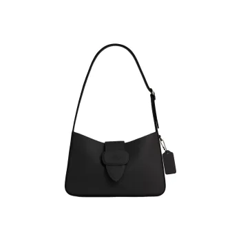 COACH Eliza Refined Calfskin Handbag, Shoulder Bag Medium Size Women's Black