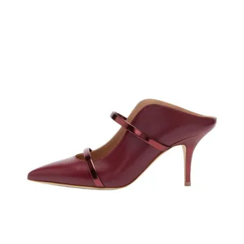 Malone Souliers Maureen Closed Toe Slippers 7cm Women's Red