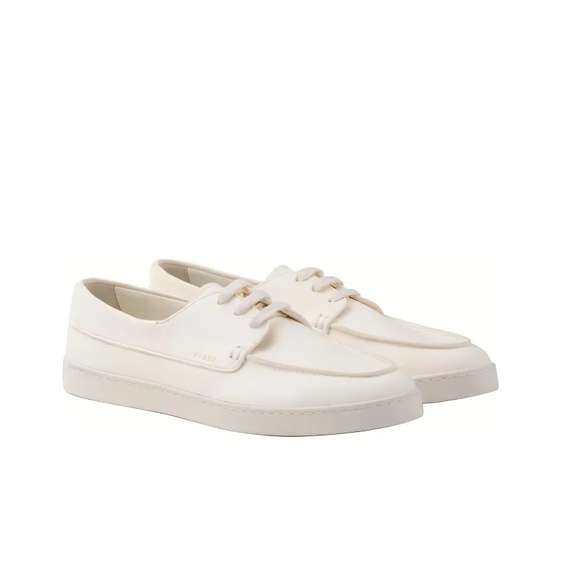 PRADA Lace-up Leather Loafers-2