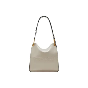 COCCINELLE Cow Leather Pageboy Bag Handbag Shoulder Bag Women's Shell Gray