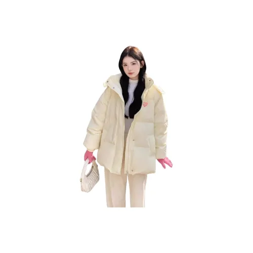 PLAY BUSH Puffer Jackets Women's Yellow