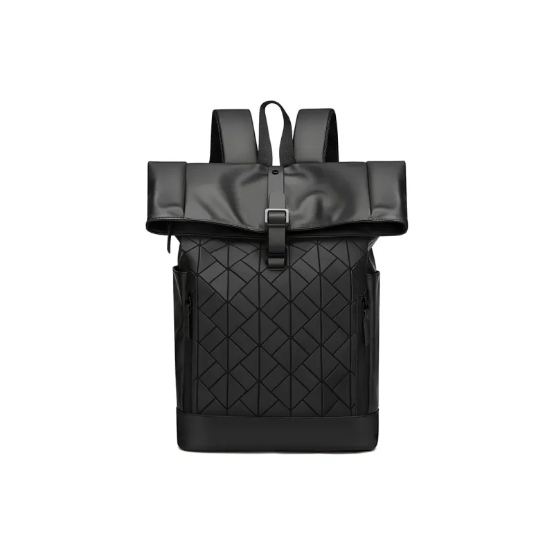 BAODIDAISHU Nylon Fabric Backpack Men's Black-8
